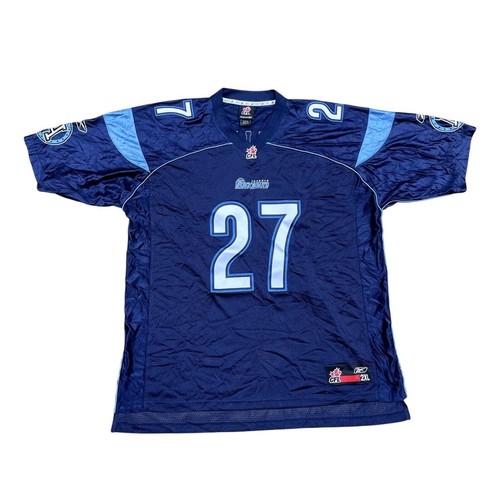 Reebok Toronto Argonauts CFL Jersey Ricky Williams 27 Blue Stitched Mens 2XL