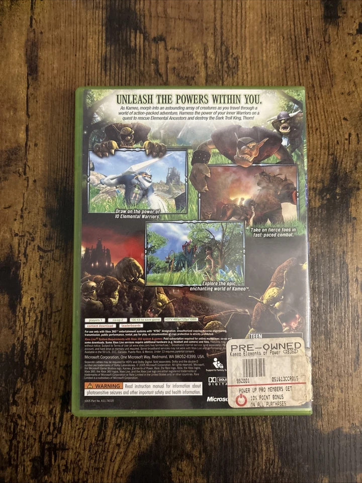Kameo: Elements of Power (Microsoft Xbox 360, 2005) Tested CIb Complete - Image 3 of 3