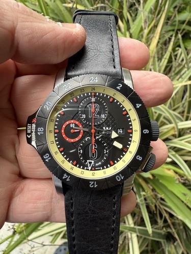 GLYCINE AIRMAN AIRFIGHTER 46mm SWISS AUTOMATIC CHRONOGRAPH SWISS MADE WATCH