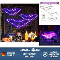 Halloween Led Fledermaus Lichterkette Fensterdeko Lila Batteriebetrieb MöBel