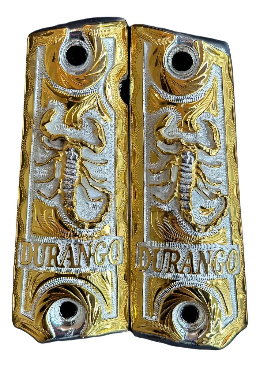 Cachas Colt 1911 38 & 45 Super Gold Durango Scorpion Alacran Grip