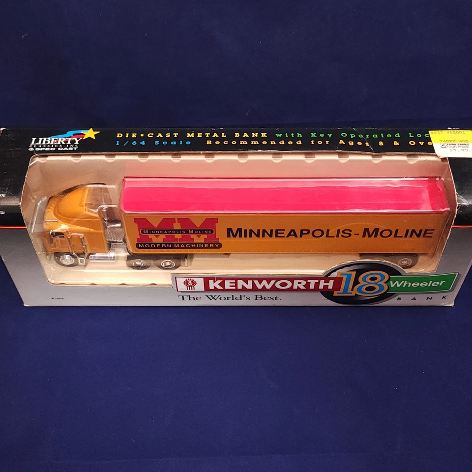 Banco Kenworth 18 ruedas Minneapolis-Moline maquinaria moderna de colección Foto 4 de 4