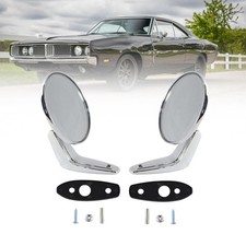 2PCS Chrome Door Mirror Set For 1966 - 1975 Dodge Plymouth Exterior Rearview