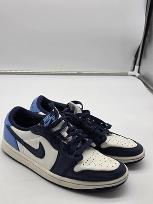 Nike Air Jordan 1 Low Shoes Mens Size 7.5 Blue Leather Sneakers CZ0790-400