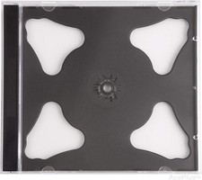Double 2-Disc Black CD Jewel Cases in 10.4mm Standard Thickness Assembled...