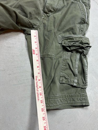 Superdry Hombre Pantalones Cortos Cargo Talla Pequeña W31 Verde Core Lite Botón Bolsillos Mosca - Imagen 5 de 10