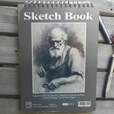 Sketch Book 9x12 Spiral Bound Drawing Art Pad 1 Pack of 100 Sheets Sealed New