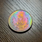 1896 $1 Toned Morgan Silver Dollar - Artificial Toning