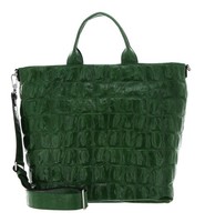 abro Leather Primitivo Shopper Kaia Big L Shopper Tasche Green GrüN