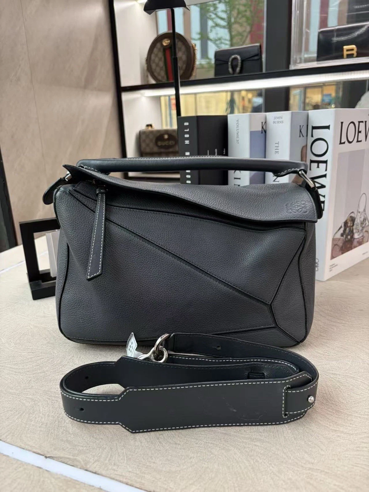 Loewe — Authentic Pre-owned LOEWE Puzzle Bag Medium High Grade Grey