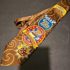 Kum And Go Hiland Cappuccino Thanksgiving Brown Neck Tie