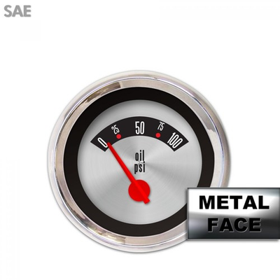 #ad Oil Pressure Ga. SAE Amer Retro Rod IIII Rd Mod Needles Chrome Trm Rings $81.25