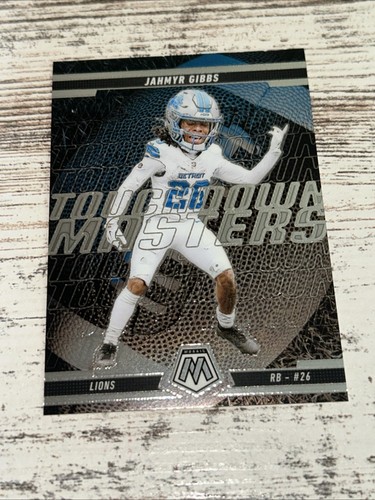 2025 Panini Mosaic - Touchdown Masters Jahmyr Gibbs #6 Mosaic Prizm Lions