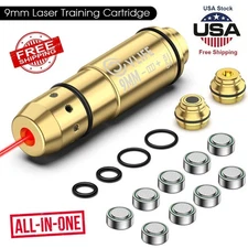 9mm Laser Training Cartridge Laser Bore Sight Boresighter for Dry Fire Training