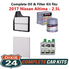 2017 Nissan Altima 2.5L Complete Air, Oil & Cabin Filter Kit (0W-20)