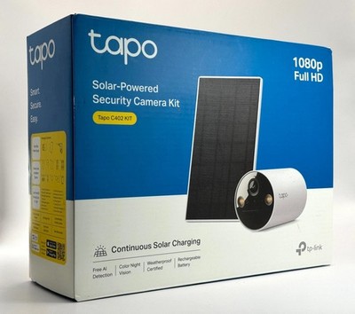 TP-Link Tapo SolarCam C402 Kit, Outdoor Battery Camera with Solar Panel Base