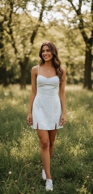 Princess Polly sundress Short Slip Dress size 6 Spaghetti Straps Floral Slits