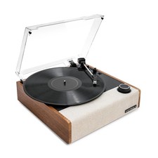 Eastwood II Record Player with Speakers   Bluetooth 5.1 and Oak