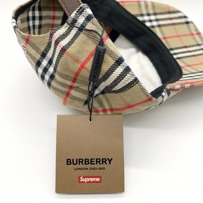 SUPREME 22SS BURBERRY Denim 6 Panel Denim 6 Panel Cap Beige | eBay