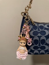 Authentic Sonny Angel Custom Pink Christmas Keychain Reindeer