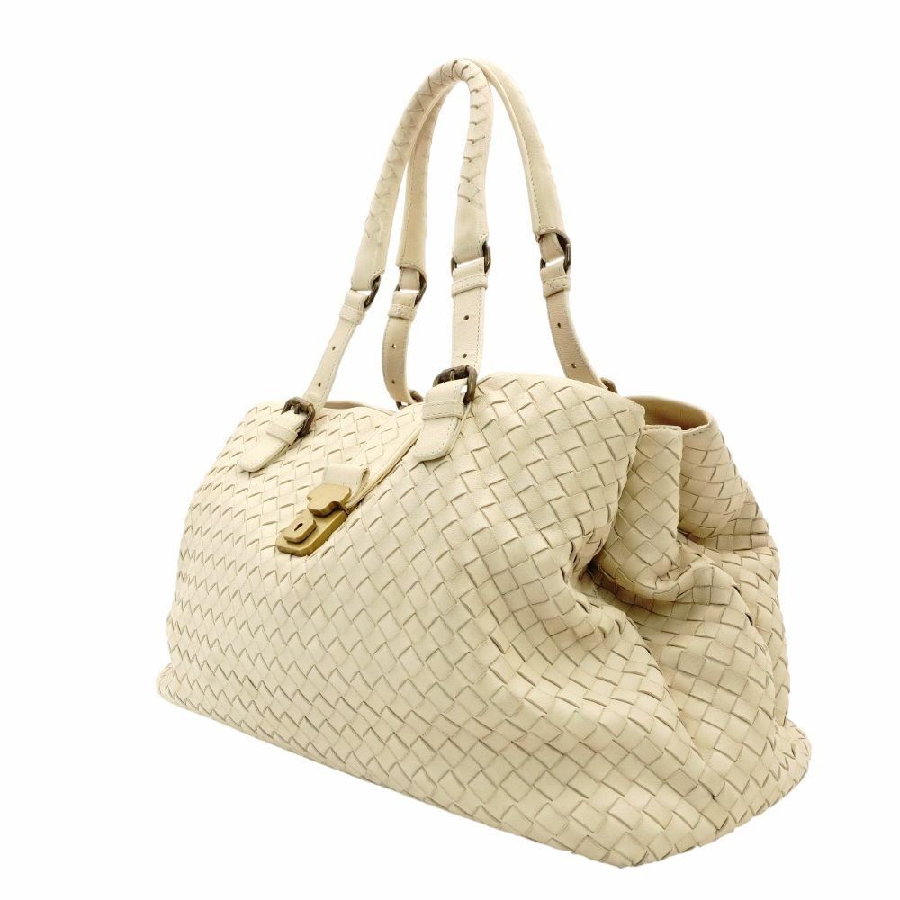 Bottega Veneta Intrecciato Roma Beige Leather Tote Bag 7-11-678 thumbnail 22