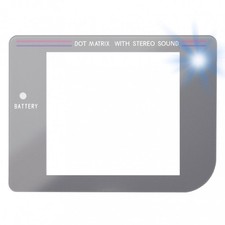 REPLACEMENT GLASS FOR GAME BOY CLASSIC CLASSIC FAT SCREEN, GRAY GLASS