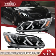 LED Projector Headlights For Honda Accord 9th Gen 2013-2015 Head Front Lamps