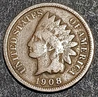 1908 Indian Head Cent Penny Antique U.S.A. 1 Cent Coin