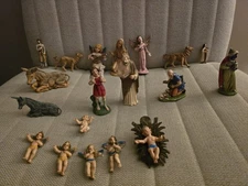 Vintage Italian Nativity Christmas Manger Scene Figures Made In Italy 