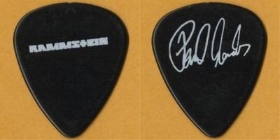 Rammstein 2004 Reise, Reise concert tour Paul Landers signature band Guitar Pick