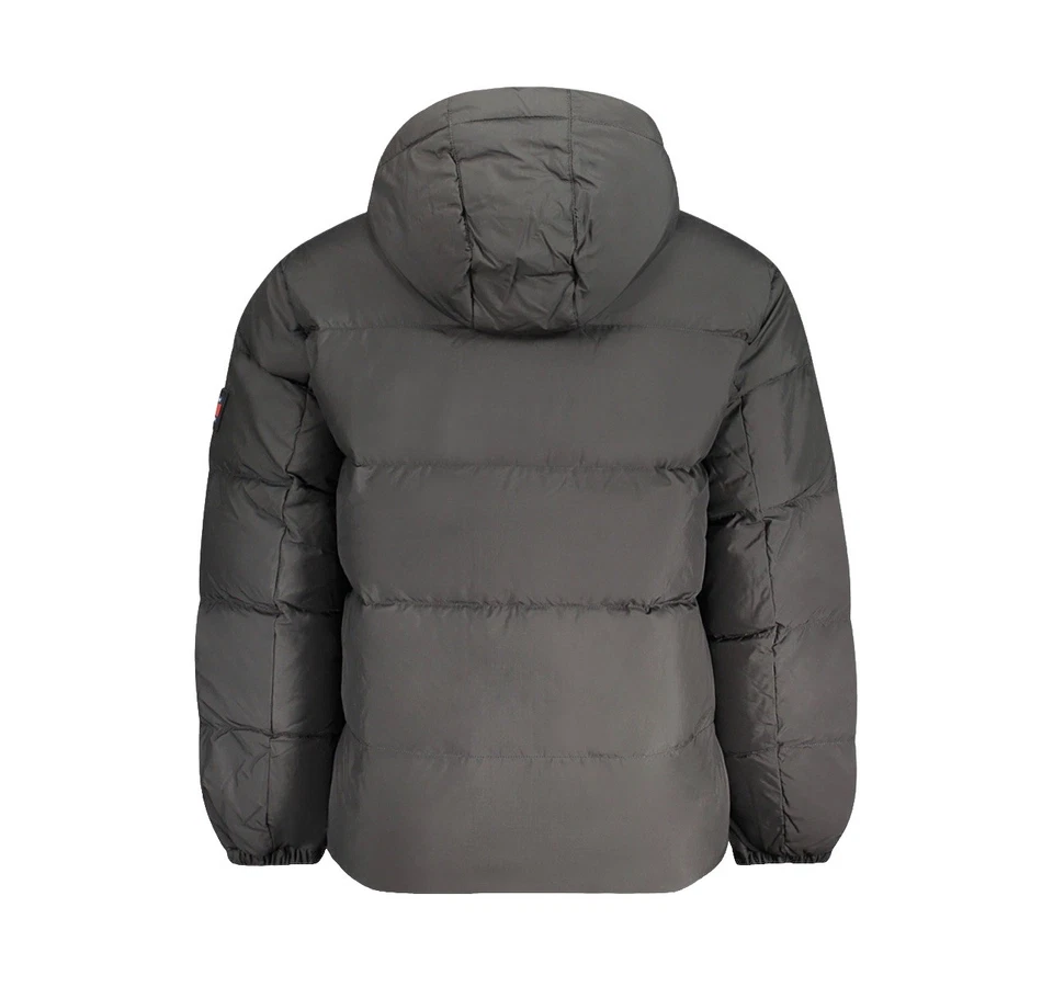 TOMMY HILFIGER Giubbotto Con Cappuccio Nero Logo Uomo Tg M - Imagen 3 de 3