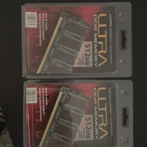 Ultra 512MB DDR PC2700 DDR-333 SO-DIMM Laptop RAM Lifetime Warranty x2 units 