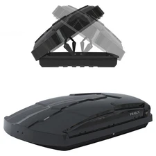 15.5 ft³ ABS Car Roof Top Box Cargo Luggage Carrier 2 Locks Toolless Install Blc