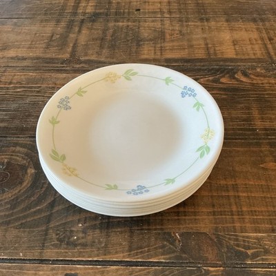 8 Corning Corelle Secret Garden Bread & Butter Dessert Plates 6.75 