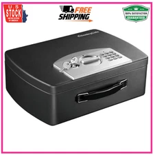 Portable Safe Box with Digital Keypad Lock, Small Steel Security Safe with Ca...