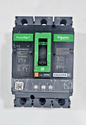 Square D Power Pact Schutzschalter HJ150 HJF36150CU31X 150A 3P 600V 65kA @ 01