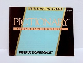 Pictionary NES (Nintendo, 1990) With Original Manual Authentic - Clean - Tested