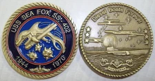 NAVY USS SEA FOX SS-402 SUBMARINE CHALLENGE COIN