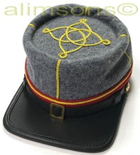 CIVIL WAR CONFEDERATE CSA LIEUTENANT ARTILLERY OFFICER KEPI FORAGE-ALL SIZES