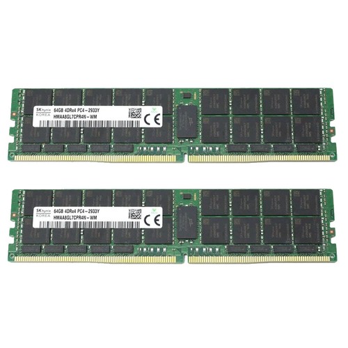 2x64GB Hynix DDR4 2933Mhz PC4-23400 4Rx4 LRDIMM RAM 288Pin Server Memory lot - Picture 1 of 7