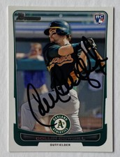 Collin Cowgill Signed Bowman #201 2012 RC Card Oakland Athletics Auto MLB RAD