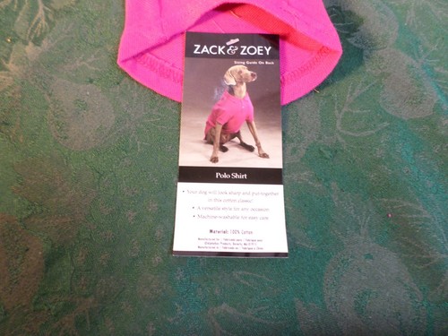 NWT-Adorable Zack & Zoey Dog Raspberry Sorbet Polo Shirt-Size XX-Small - Picture 4 of 6