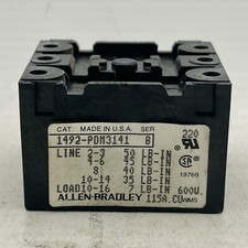 Allen Bradley 1492-PDM3141 115A 3-Pole Power Distribution Block