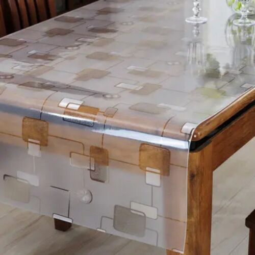1.5mm Cobblestone Translucent Waterproof Soft Tablecloth Rectangle Table Cloths - Picture 19 of 20