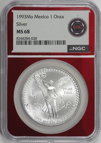 1993-Mo Mexico 1 oz Silver Libertad NGC MS68 [17F36]