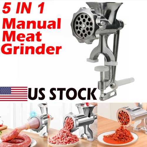 Meat Grinder Manual Mincer - Manual Meat Grinder Sausage Maker Table Mount Pork