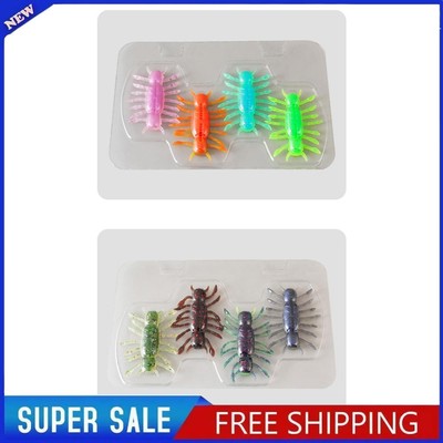 4Pcs Soft Fishing Lures 4cm 2g Wobblers TPE Artificial Baits for Bass Carp Pesca
