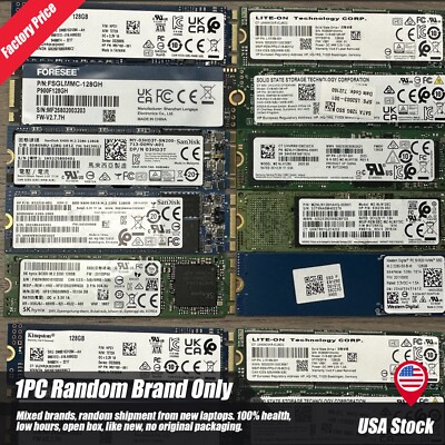 Kingston/FORESEE/Phison etc. SATA M.2 2280 128GB SSD   Random 1PC