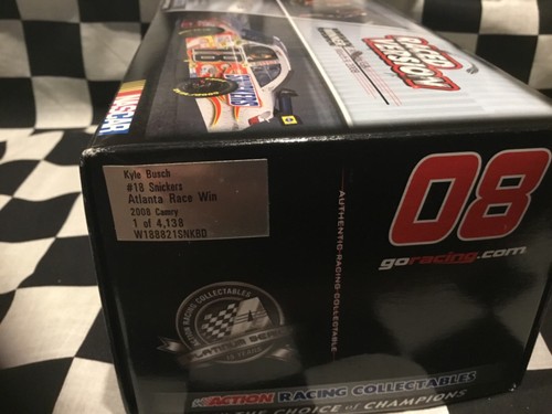 READ DESCRIPTION 2008 Kyle Busch SNICKERS #18 Atlanta Win 1/24 NASCAR Diecast - Picture 23 of 24
