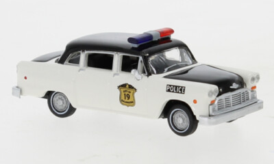 Brekina 58941 - 1/87 Checker Cab, Kalamazoo Police Department, Police Car, 1974